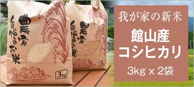 3kgx2袋【我が家の新米】2021年館山産コシヒカリ-玄米・精米（白米）